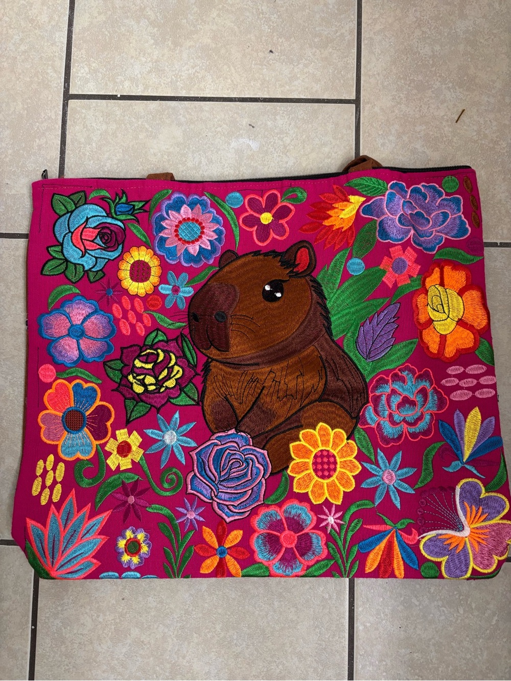 Cartera grande de capibara